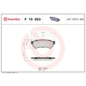 Brembo | Bremsbelagsatz, Scheibenbremse | P 10 053