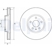 Delphi | Bremsscheibe | BG4702C