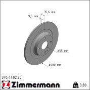 Zimmermann | Bremsscheibe | 370.4402.20