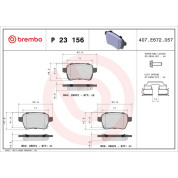 Brembo | Bremsbelagsatz, Scheibenbremse | P 23 156