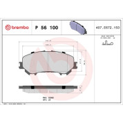 Brembo | Bremsbelagsatz, Scheibenbremse | P 56 100