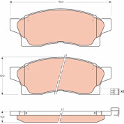 TRW | Bremsbelagsatz, Scheibenbremse | GDB877
