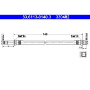 ATE | Bremsschlauch | 83.6113-0140.3