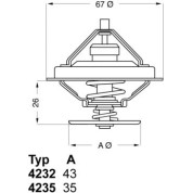 Wahler | Thermostat, Kühlmittel | 4235.80D