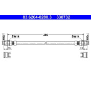 ATE | Bremsschlauch | 83.6204-0280.3