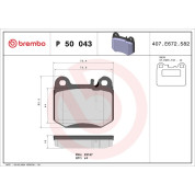 Brembo | Bremsbelagsatz, Scheibenbremse | P 50 043