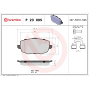 Brembo | Bremsbelagsatz, Scheibenbremse | P 23 095