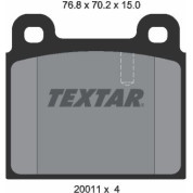 Textar | Bremsbelagsatz, Scheibenbremse | 2001102