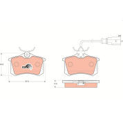 TRW | Bremsbelagsatz, Scheibenbremse | GDB1415