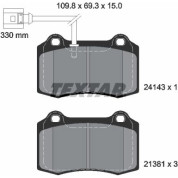 Textar | Bremsbelagsatz, Scheibenbremse | 2414301