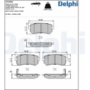 Delphi | Bremsbelagsatz, Scheibenbremse | LP1952