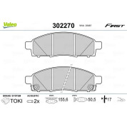 Valeo | Bremsbelagsatz, Scheibenbremse | 302270