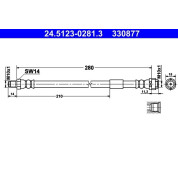 ATE | Bremsschlauch | 24.5123-0281.3