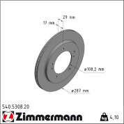 Zimmermann | Bremsscheibe | 540.5308.20