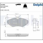 Delphi | Bremsbelagsatz, Scheibenbremse | LP1695