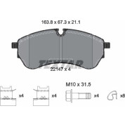 Textar | Bremsbelagsatz, Scheibenbremse | 2214701