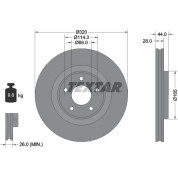 Textar | Bremsscheibe | 92283503