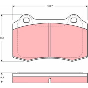 TRW | Bremsbelagsatz, Scheibenbremse | GDB1513