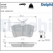 Delphi | Bremsbelagsatz, Scheibenbremse | LP2180