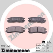 Zimmermann | Bremsbelagsatz, Scheibenbremse | 23361.145.1