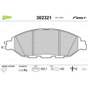 Valeo | Bremsbelagsatz, Scheibenbremse | 302321