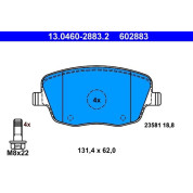 ATE | Bremsbelagsatz, Scheibenbremse | 13.0460-2883.2