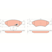 TRW | Bremsbelagsatz, Scheibenbremse | GDB255