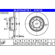 ATE | Bremsscheibe | 24.0114-0115.1