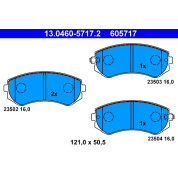 ATE | Bremsbelagsatz, Scheibenbremse | 13.0460-5717.2