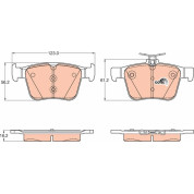 TRW | Bremsbelagsatz, Scheibenbremse | GDB1957