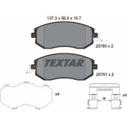 Textar | Bremsbelagsatz, Scheibenbremse | 2576001