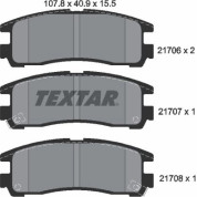 Textar | Bremsbelagsatz, Scheibenbremse | 2170602