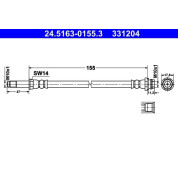 ATE | Bremsschlauch | 24.5163-0155.3