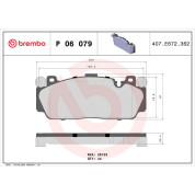 Brembo | Bremsbelagsatz, Scheibenbremse | P 06 079