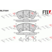 FTE | Bremsbelagsatz, Scheibenbremse | 9010963