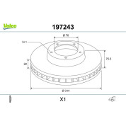 Valeo | Bremsscheibe | 197243