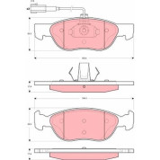 TRW | Bremsbelagsatz, Scheibenbremse | GDB1486