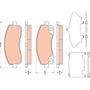 TRW | Bremsbelagsatz, Scheibenbremse | GDB3487