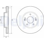 Delphi | Bremsscheibe | BG4745C