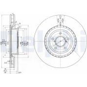 Delphi | Bremsscheibe | BG3818