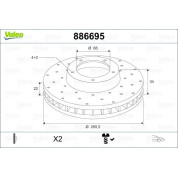 Valeo | Bremsscheibe | 886695