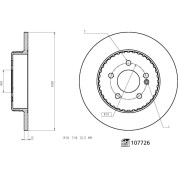 febi bilstein | Bremsscheibe | 107726