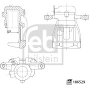 febi bilstein | Bremssattel | 186529