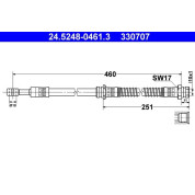 ATE | Bremsschlauch | 24.5248-0461.3