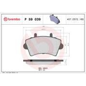 Brembo | Bremsbelagsatz, Scheibenbremse | P 59 039