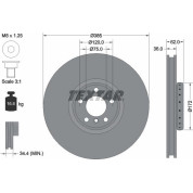 Textar | Bremsscheibe | 92266425