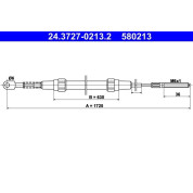 ATE | Seilzug, Feststellbremse | 24.3727-0213.2