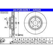 ATE | Bremsscheibe | 24.0128-0229.1