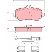TRW | Bremsbelagsatz, Scheibenbremse | GDB1480