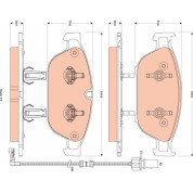 TRW | Bremsbelagsatz, Scheibenbremse | GDB1883